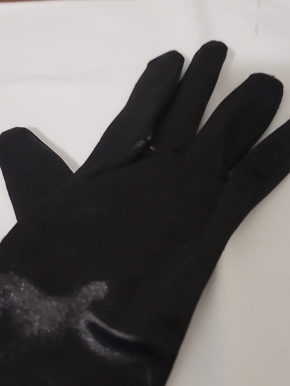 Black Silk Gloves - Picture 3 of 5